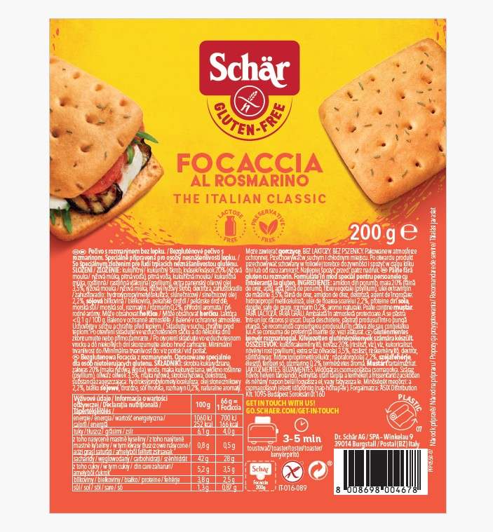 schär focaccia med rosmarin