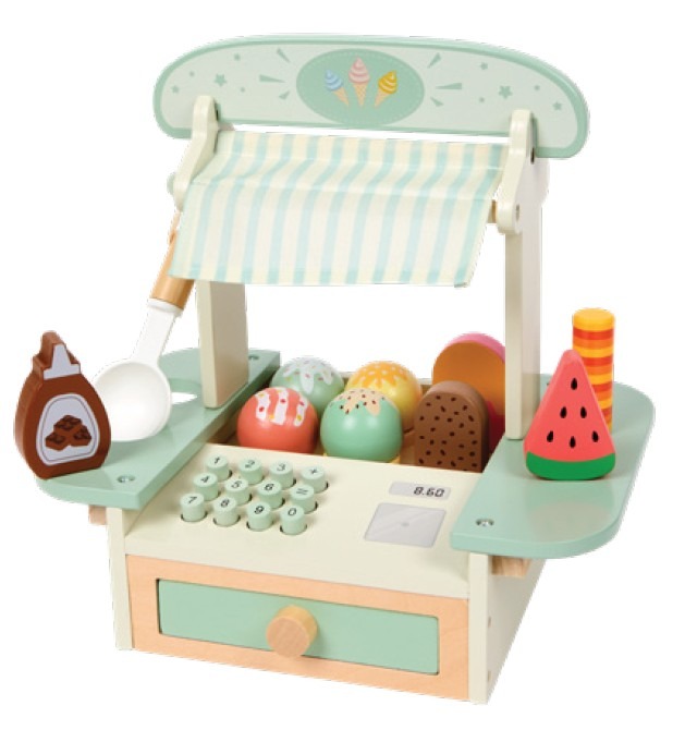 stand de marchand de glaces en bois mini matters