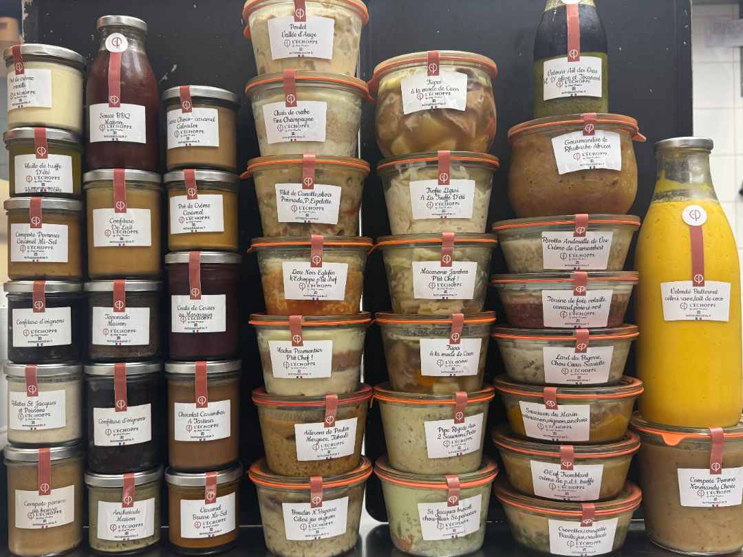 tous les bocaux et pots en verre etiquette (l échoppe by chef poudras)