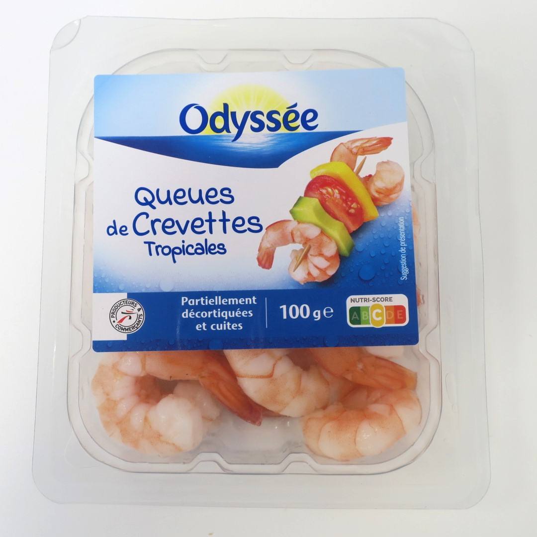 queues de crevettes tropicales