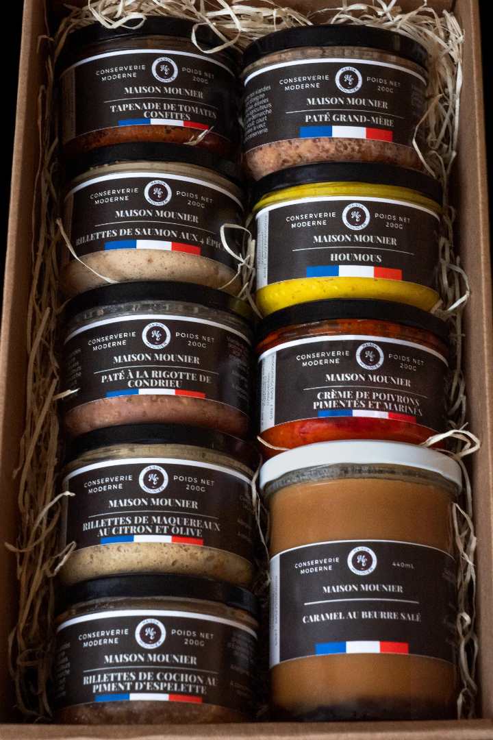 préparations alimentaires en bocaux verre avec capsule métallique