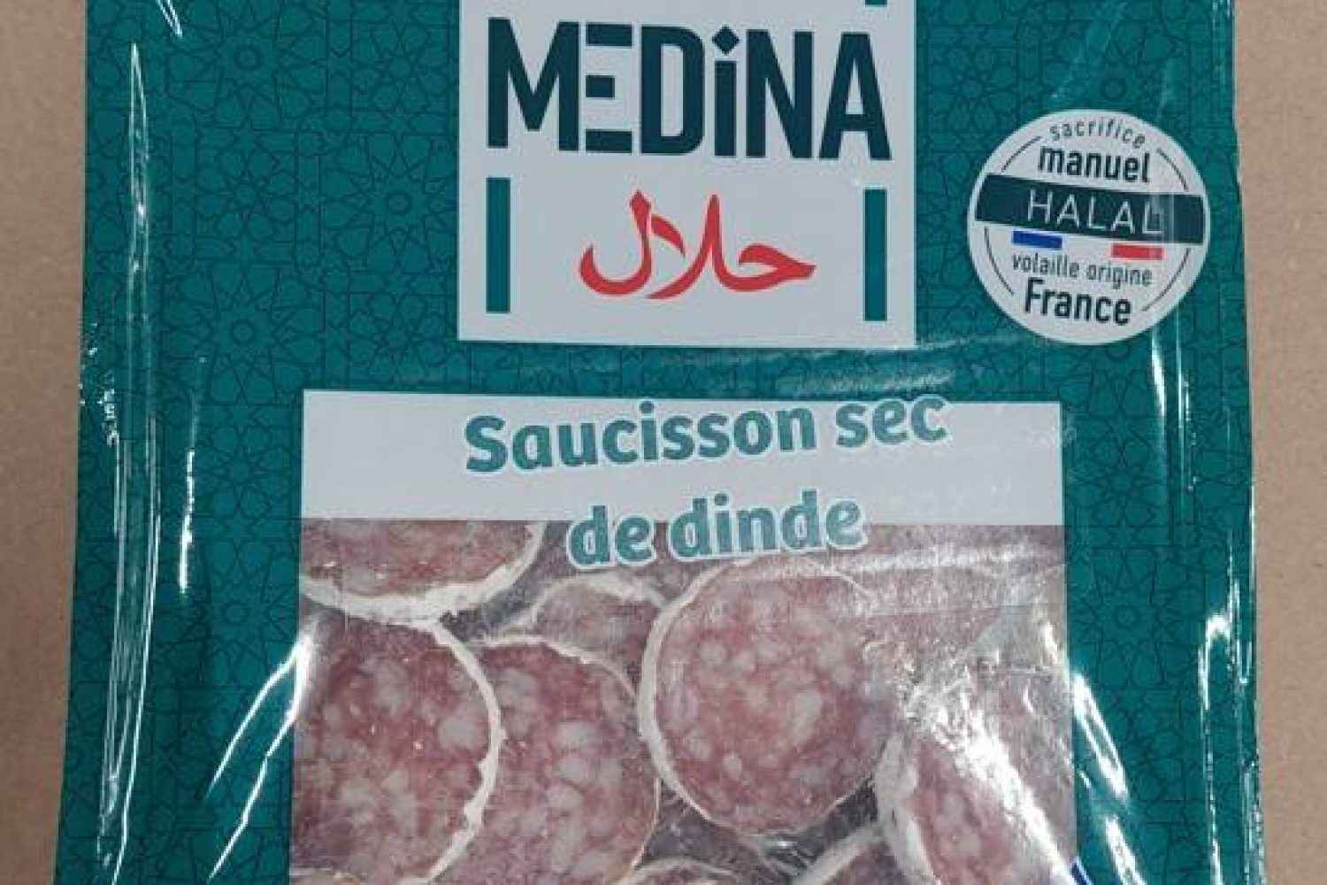 saucisson sec en rondelle - médina halal