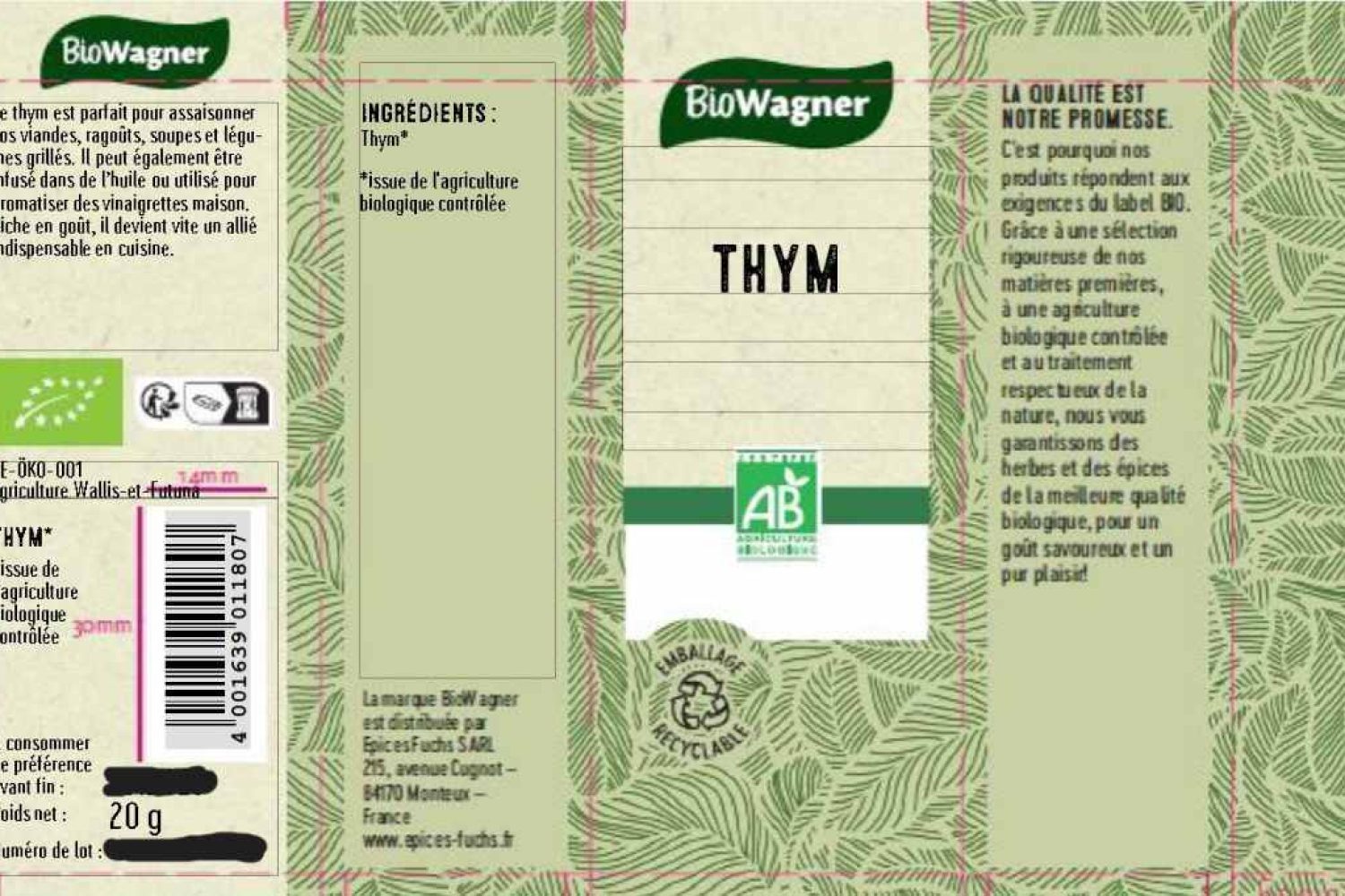 thym biowagner 25g