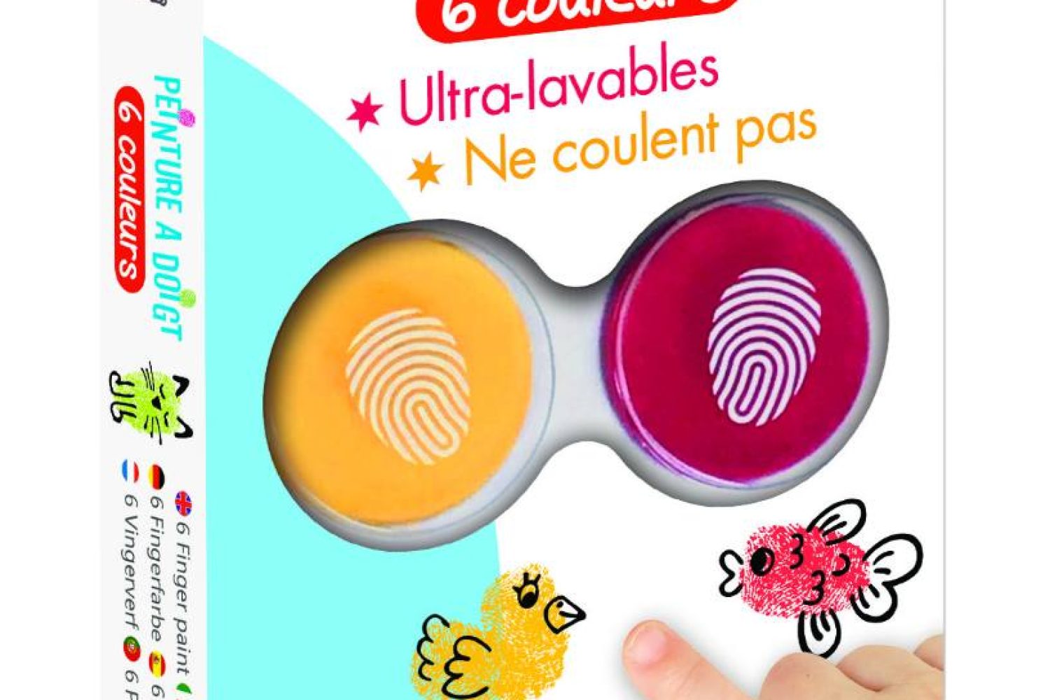 pack 6 encreurs à doigt