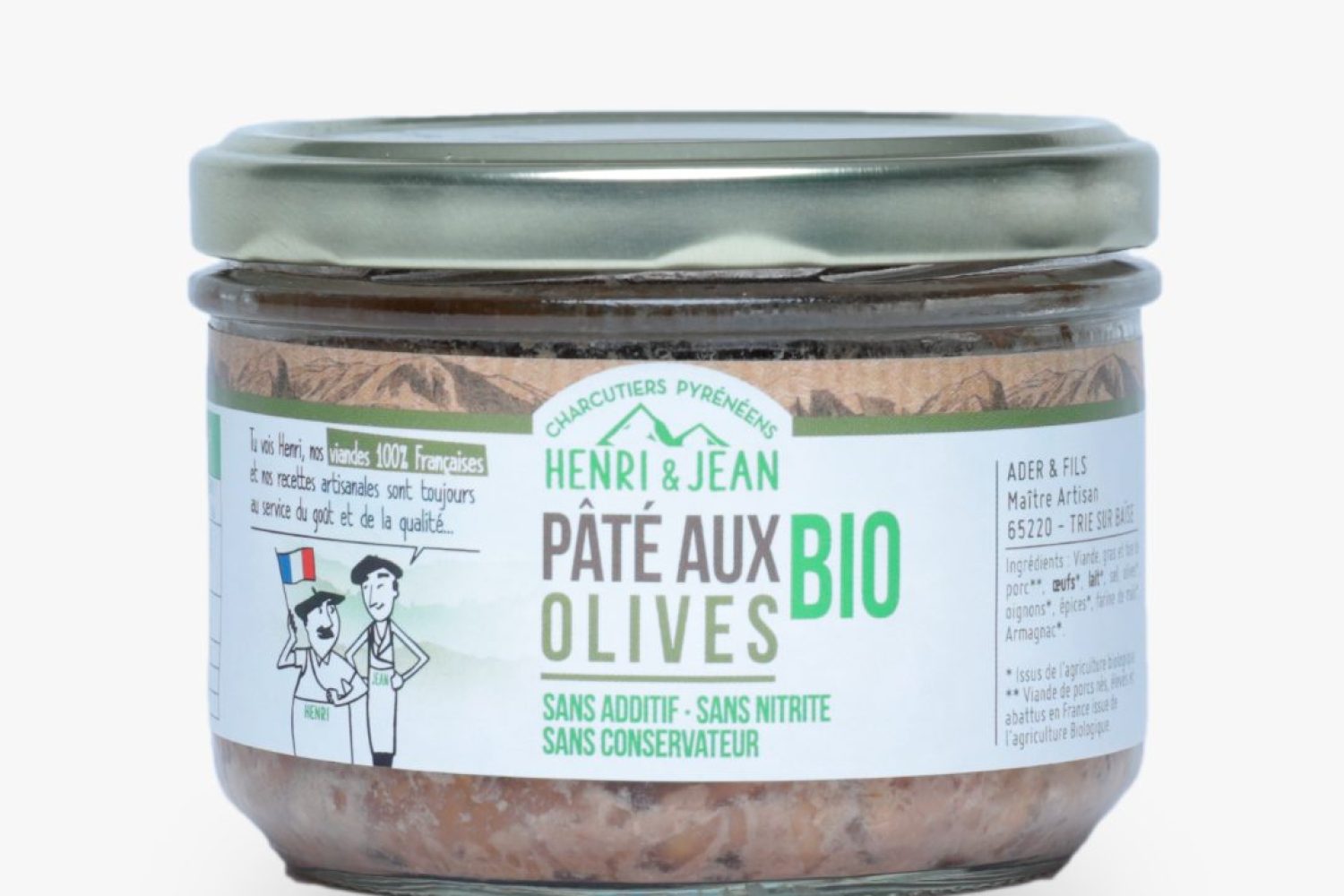 pâté de porc aux olives bio