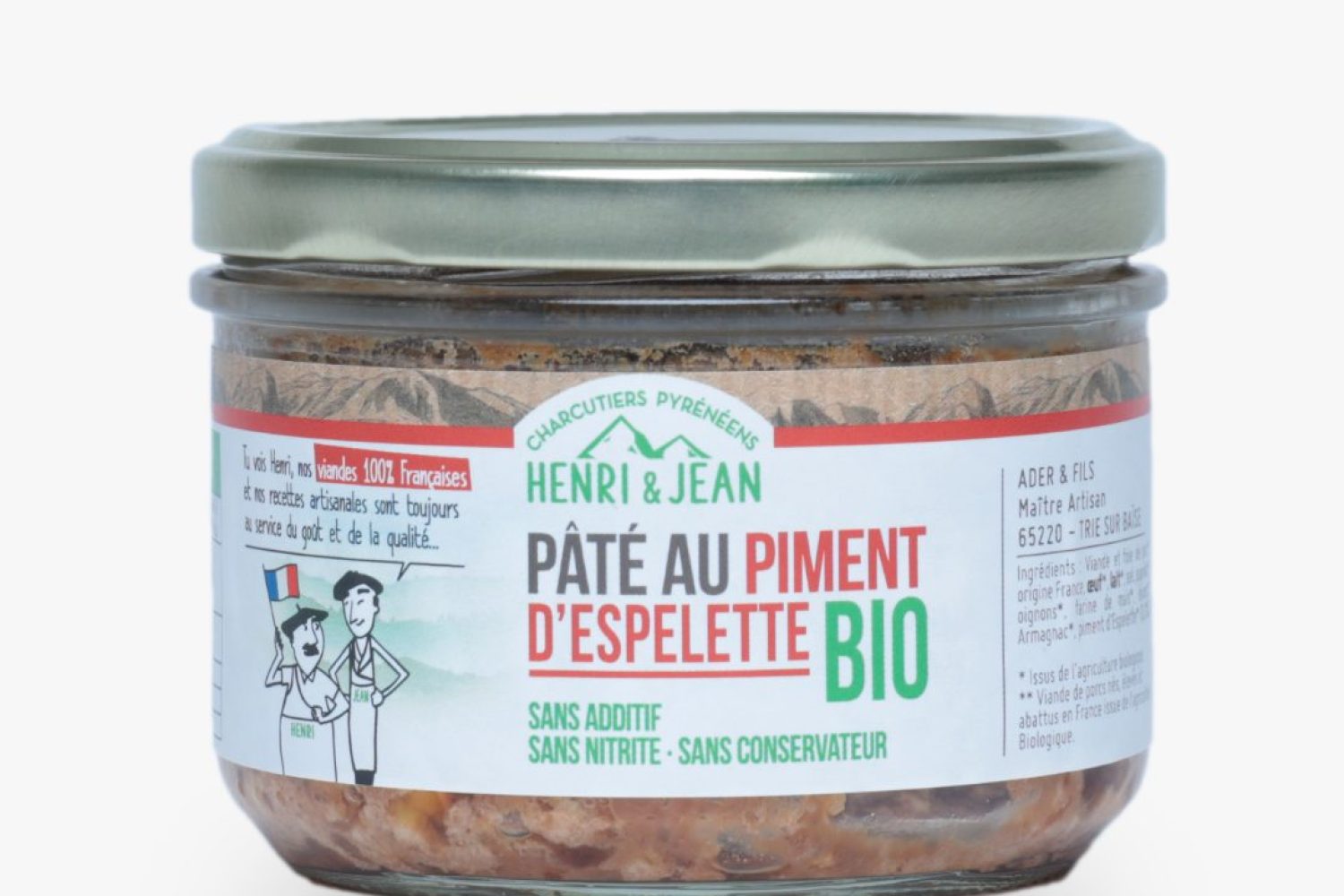 pâté de porc au piment d'espelette bio