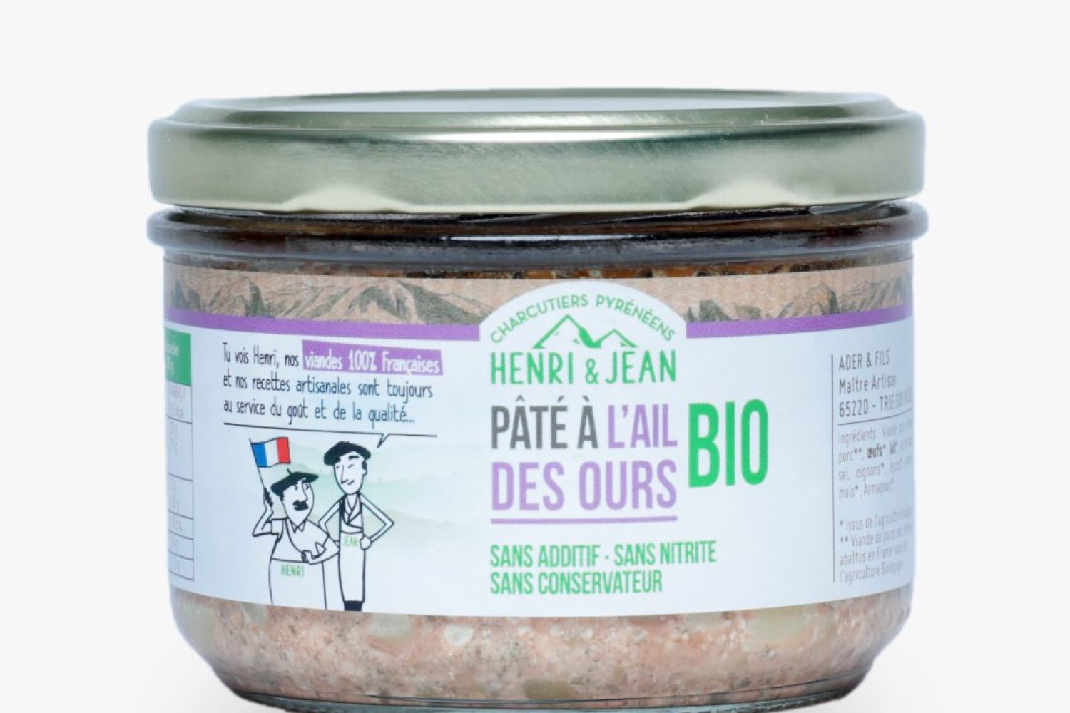 pâté de porc à l'ail des ours bio