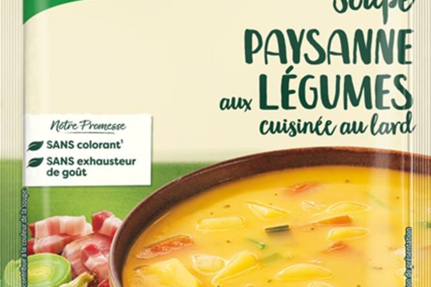knorr soupe paysanne aux légumes cuisinée au lard