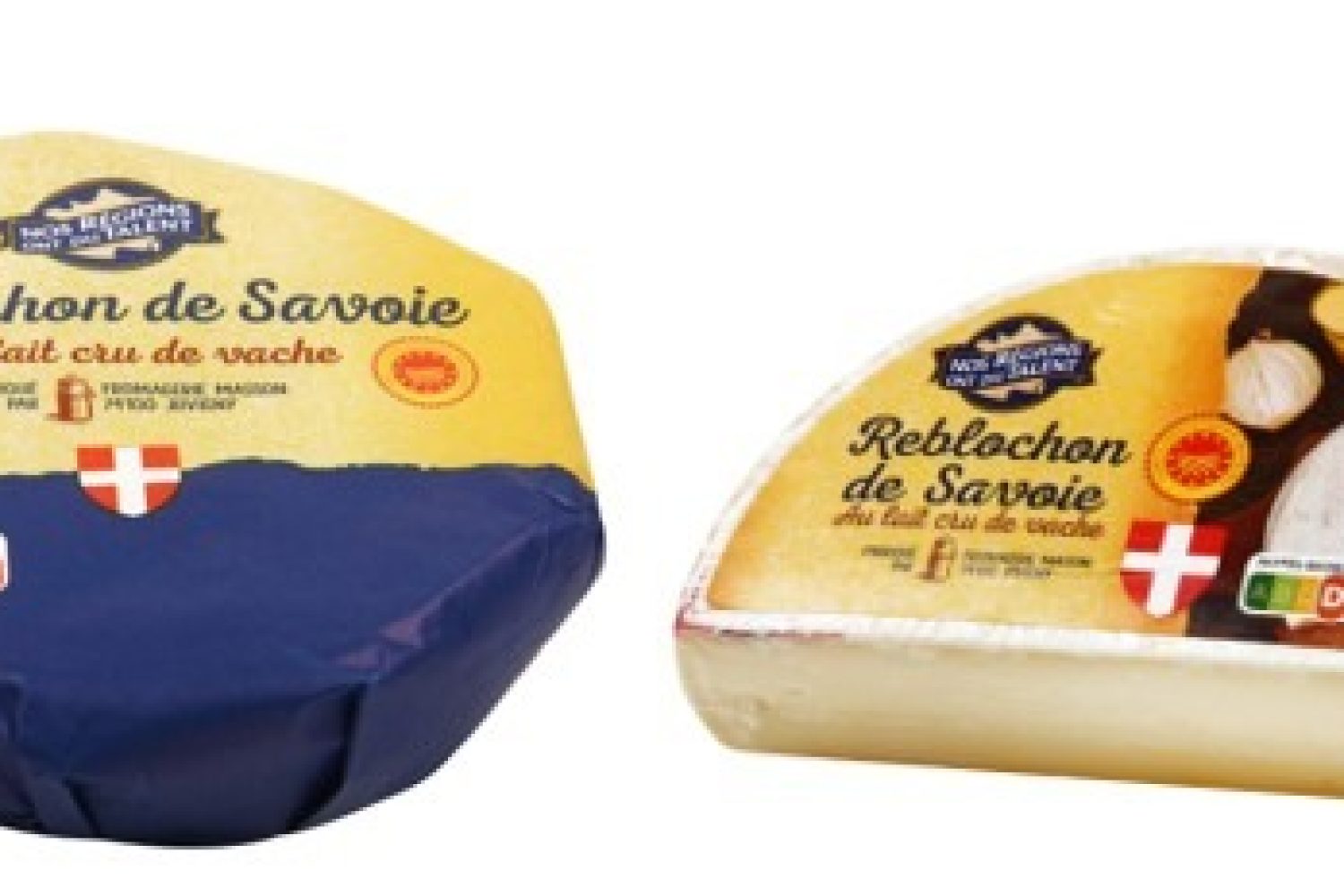 reblochon de savoie aop 28%mg 450g et ½ reblochon savoie aop 28%mg 240g