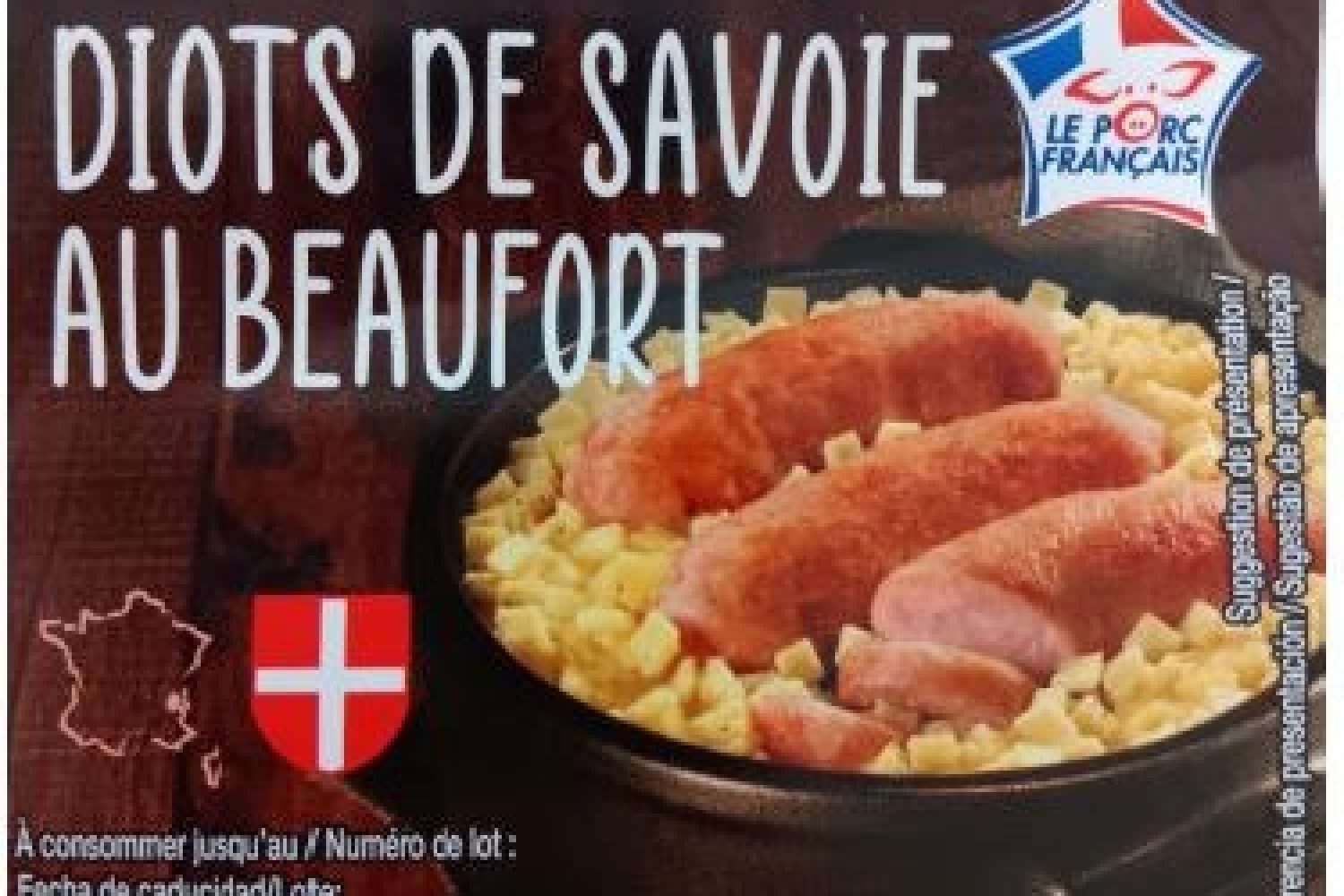 auchan terroir diots de savoie beaufort x4 360g