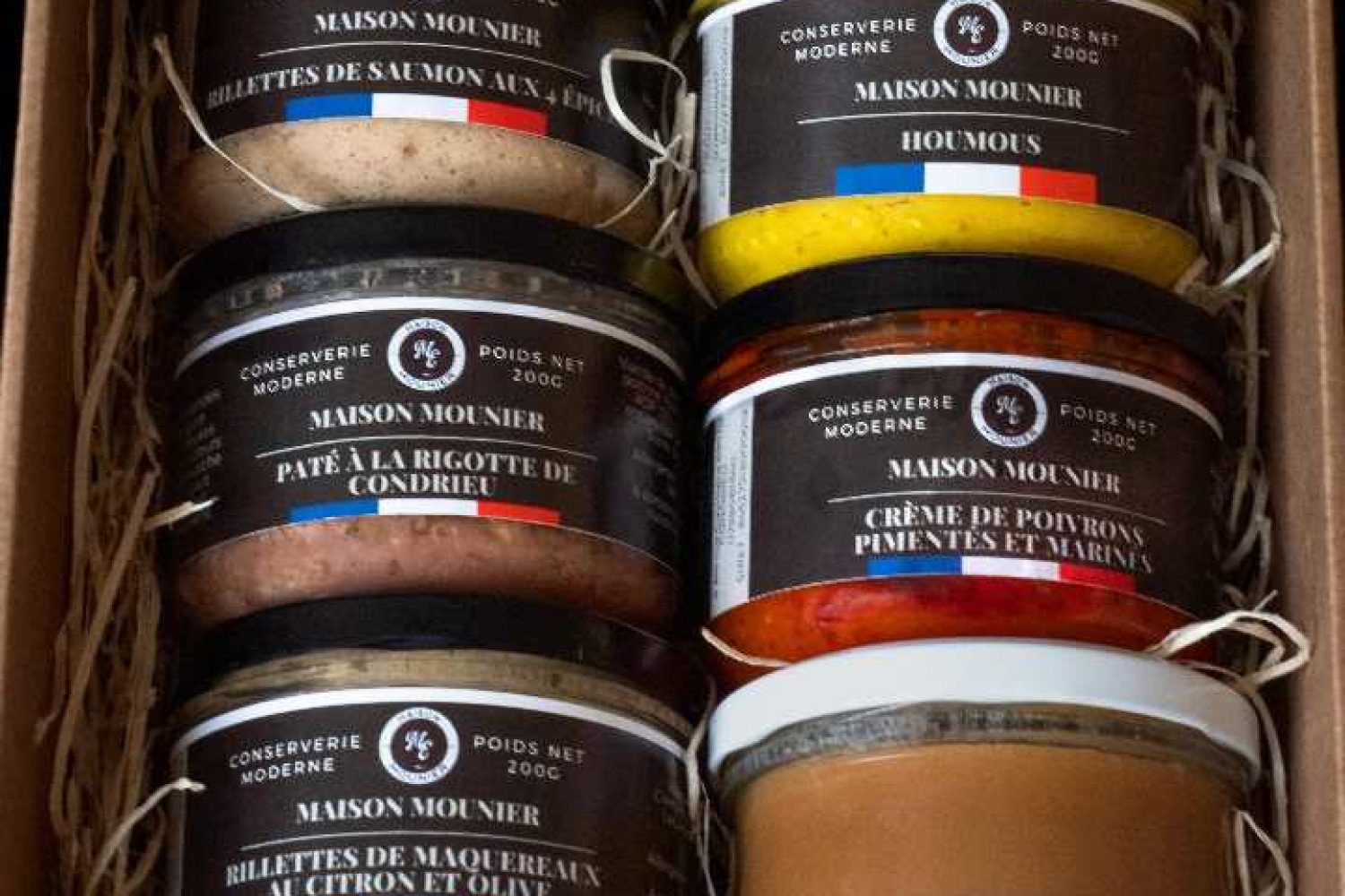 préparations alimentaires en bocaux verre avec capsule métallique