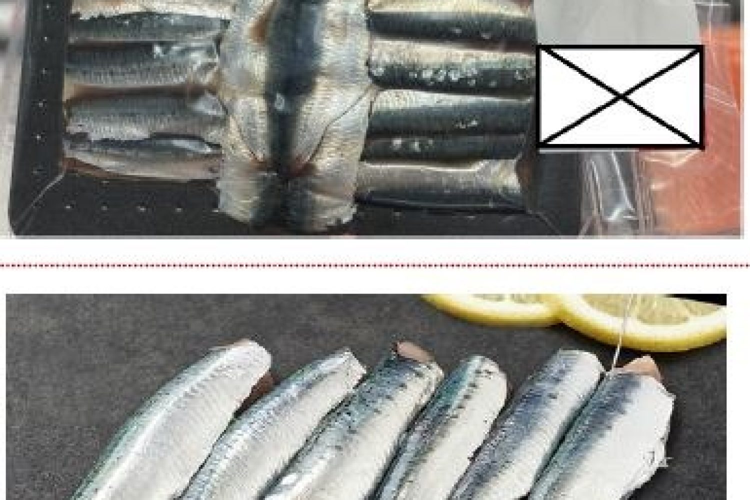 sardines sous vide et etal