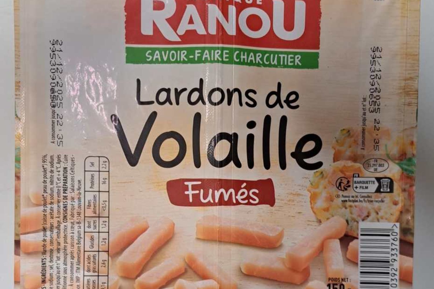 lardons de volaille fumés