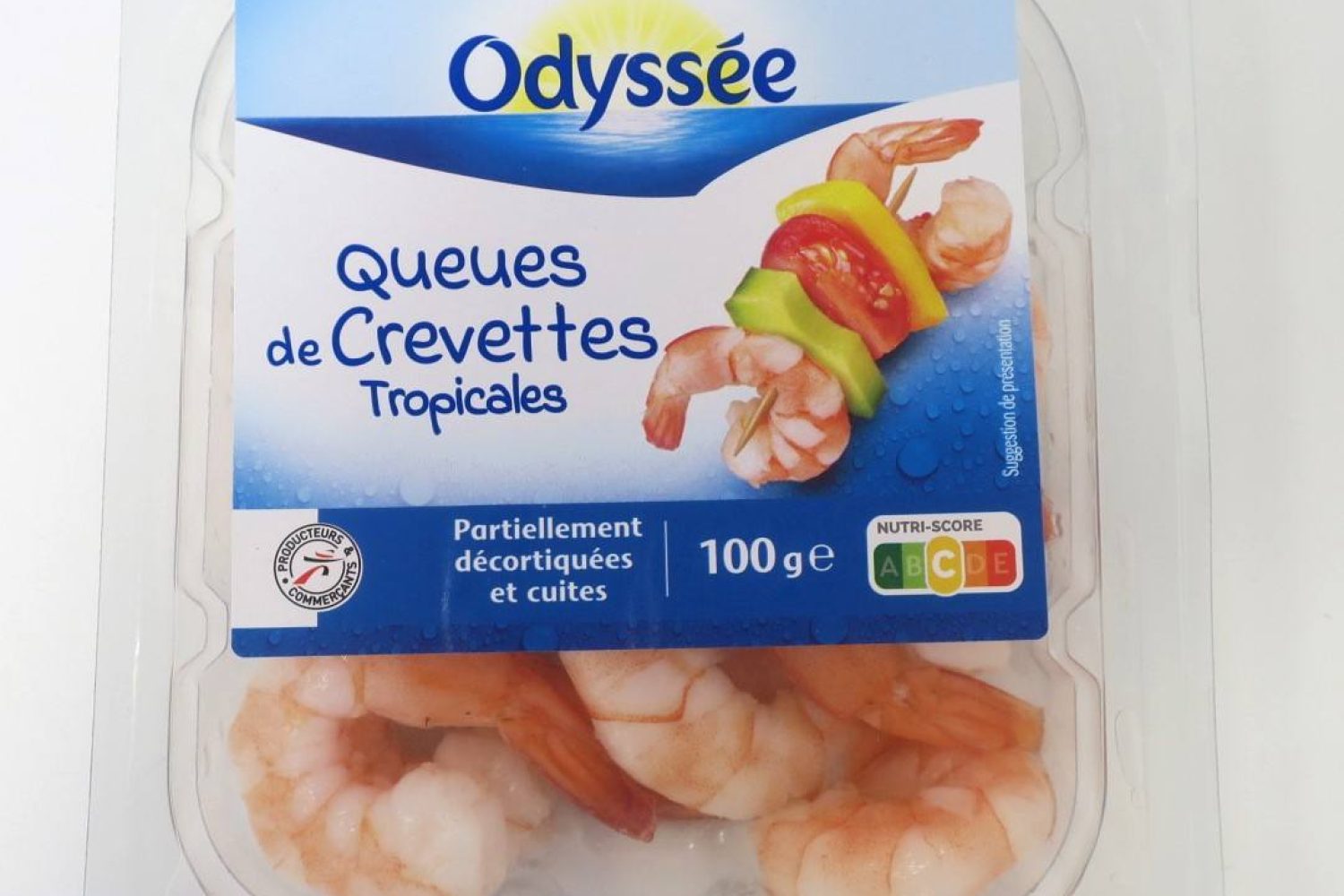 queues de crevettes tropicales